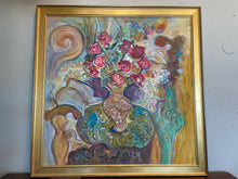 Load image into Gallery viewer, Original Acrylic of Flowers in Vase &quot;Unstill Life Series&quot; by Joyce Lieberman
