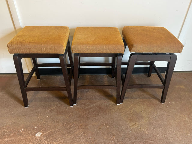 Set of Three Upholstered Counter Stools from Pier One