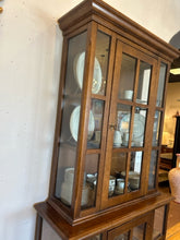 Load image into Gallery viewer, Two Piece Glass Front Display Cabinet from Crate &amp; Barrel
