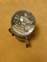 Load image into Gallery viewer, Bubble Glass Paperweight on Brass Stand
