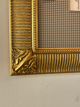 Load image into Gallery viewer, Floral Print with  Gingham Matte in Gold Frame IV
