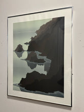 Load image into Gallery viewer, Framed Original Serigraph &quot;Rocky Coast&quot; by Robert Wilson, signed &amp; numbered
