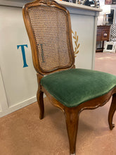 Load image into Gallery viewer, Vintage Two Tone Dining Table &amp; 6 Cane Back Chairs, Two 20&quot; Leaves &amp; Pads from White Furniture Co.
