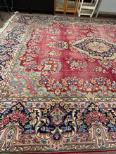 Load image into Gallery viewer, Raspberry, Blue, Green Oriental Area Rug
