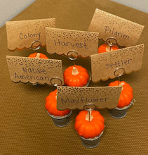 Load image into Gallery viewer, Set of Six Pumpkin Place Card Holders
