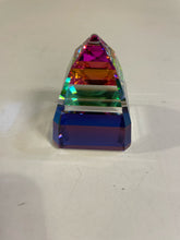 Load image into Gallery viewer, Rainbow Pyramid Paperweight from Swarovski Crystal
