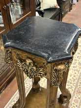 Load image into Gallery viewer, Ornate Regency Style Giltwood &amp; Marble Top Pedestal

