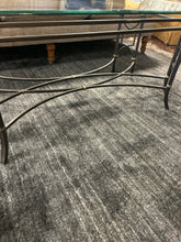 Load image into Gallery viewer, Glass Top Coffee Table with  Black Iron Base
