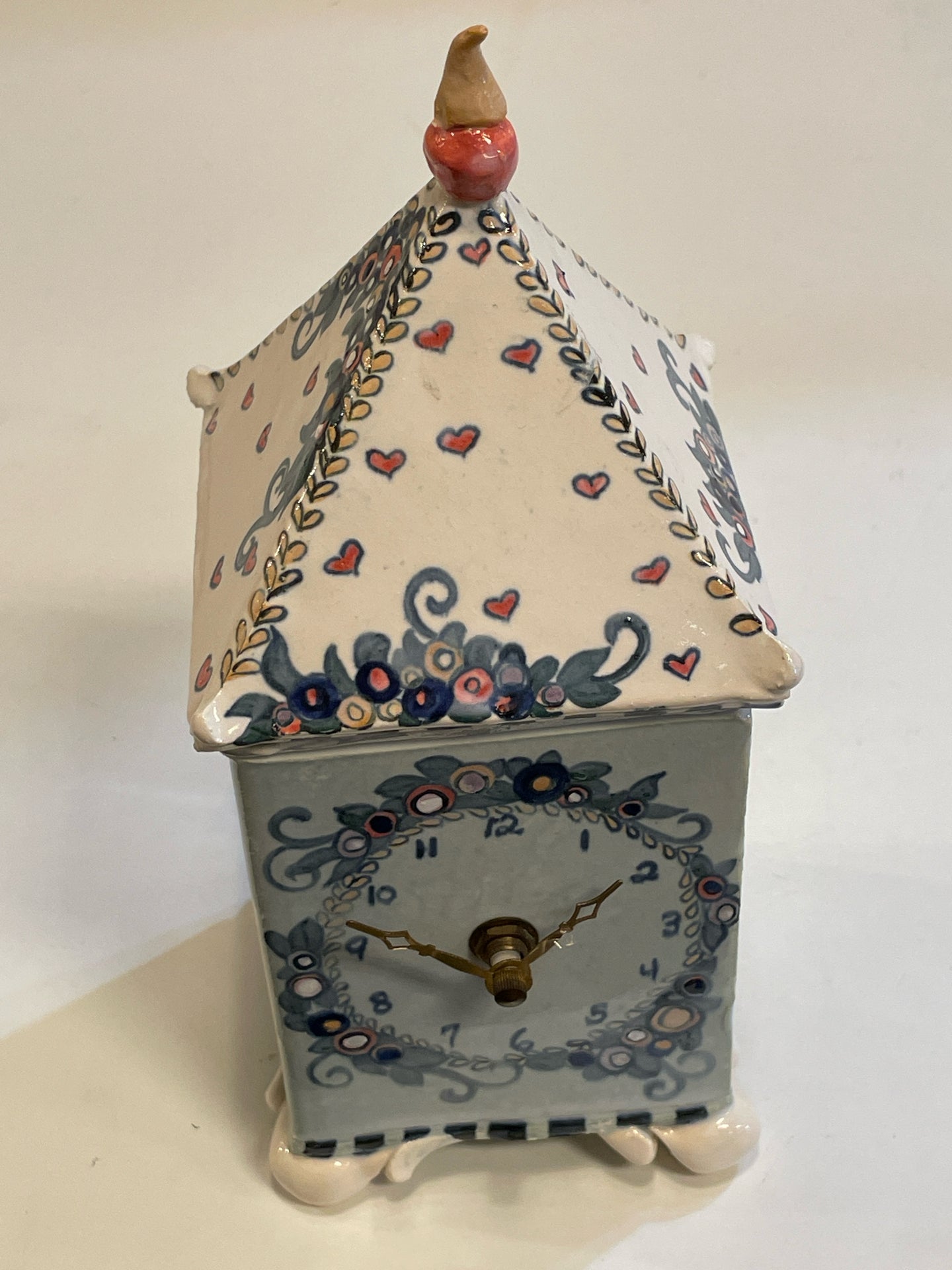 Decorative, Handcrafted Ceramic Clock