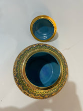 Load image into Gallery viewer, Cloisonne Lidded Ginger Jar with Lion Finial

