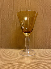 Load image into Gallery viewer, Nine  Amber Colored Water Goblets
