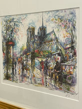 Load image into Gallery viewer, Framed Print of Paris Street Scene  by Marie Charlot, signed
