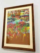 Load image into Gallery viewer, Colorful Abstract Landscape Art Print in Wood Frame
