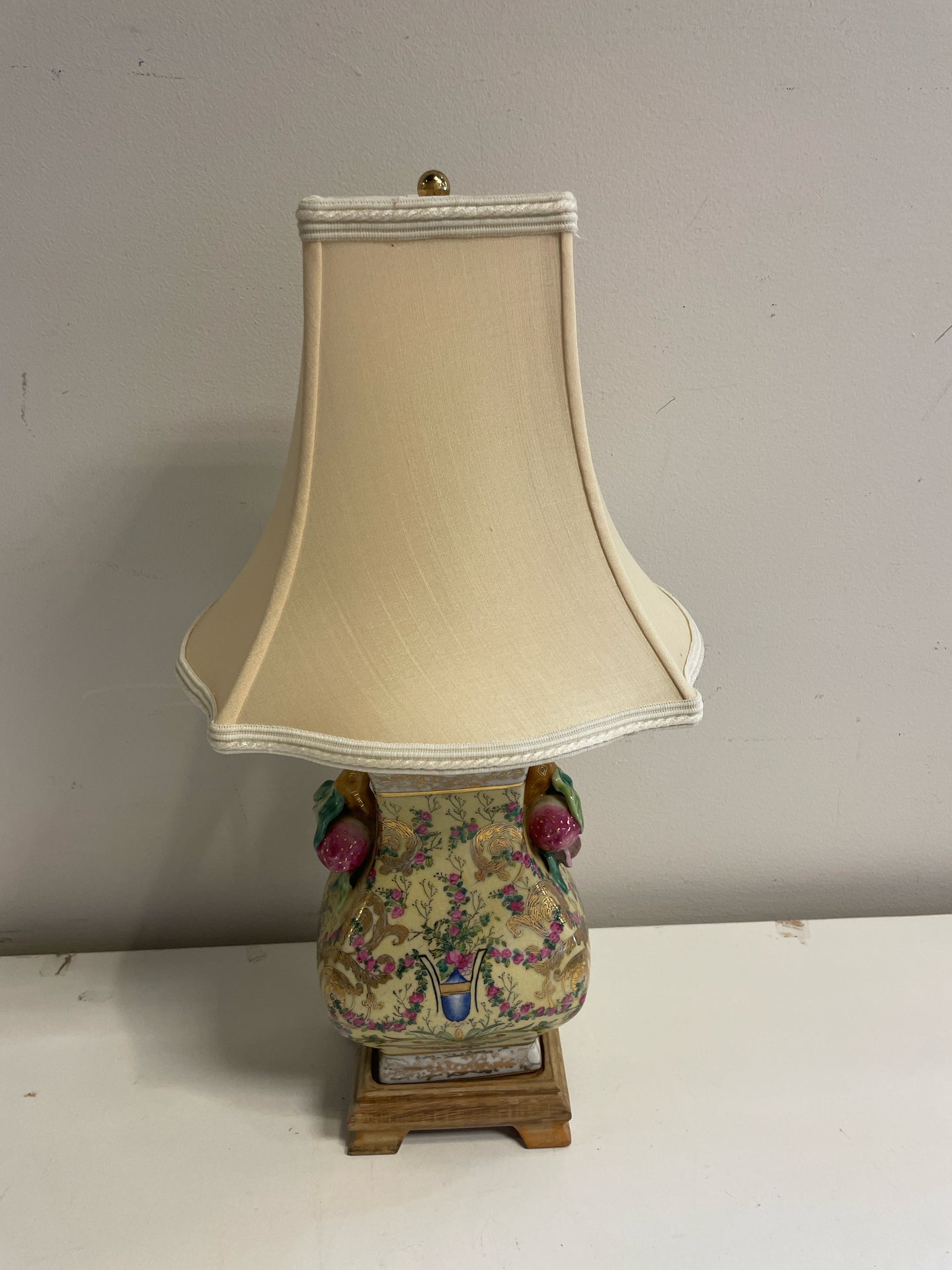 Yelllow & Pink Ceramic Table Lamp