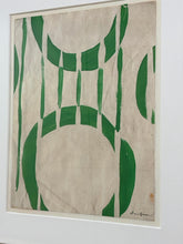 Load image into Gallery viewer, "Green Circle Series" II by Dana Gibson, signed, in White Washed Frame
