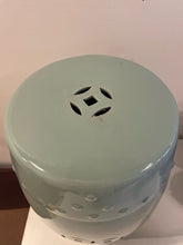 Load image into Gallery viewer, Ceramic Teal Garden Stool
