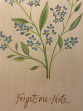 Load image into Gallery viewer, Wood Botanical Forget Me Not Wall Hanging
