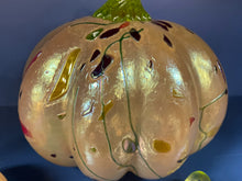 Load image into Gallery viewer, Set of 2 Champaign Colored Hand Crafted Pumpkins from Glass Eye Studio
