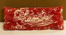 Load image into Gallery viewer, Custom Upholstered Lumbar Pillow with Asian Detail
