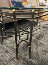 Load image into Gallery viewer, Glass Top Coffee Table with  Black Iron Base
