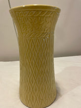Load image into Gallery viewer, Yellow Diamond Patterned Vase from McCoy Pottery
