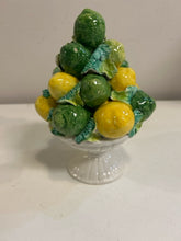 Load image into Gallery viewer, Porcelain Lemons and Limes Topiary, made in Italy
