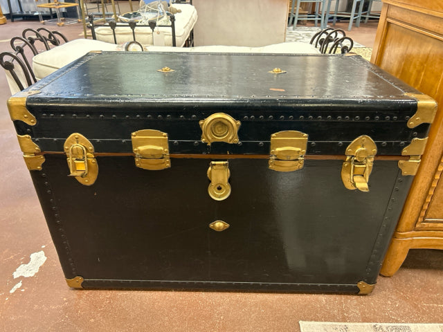 Black Steamer Trunk