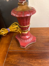 Load image into Gallery viewer, Petite Red &amp; Gold Lamp
