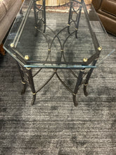 Load image into Gallery viewer, Glass Top Coffee Table with  Black Iron Base
