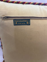 Load image into Gallery viewer, Yellow Damask Decorative Pillow from Passamaneria Toscana
