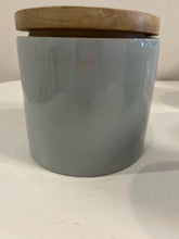 Load image into Gallery viewer, Ceramic Canister with Wood Lid
