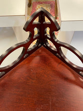 Load image into Gallery viewer, Two Tier Mahogany Corner Table  with  Faux Drawer
