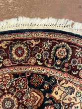 Load image into Gallery viewer, Black &amp; Maroon Round Oriental Rug
