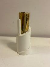 Load image into Gallery viewer, Gold &amp; Ceramic Spiral Vase from Studio 350
