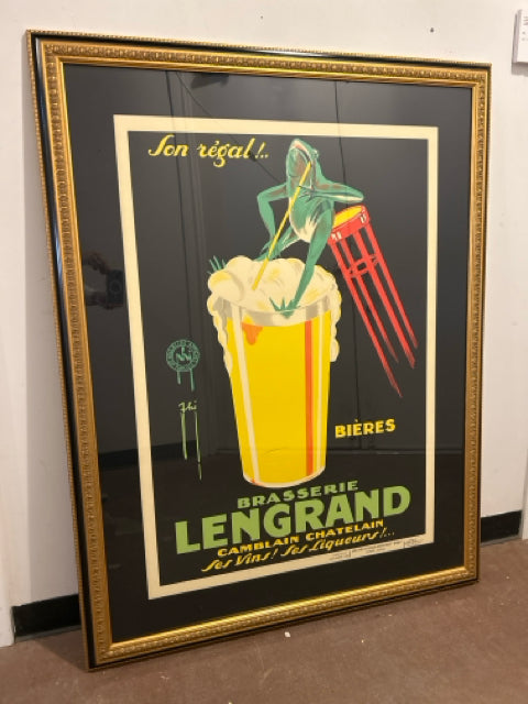 Large Framed Poster, Brasserie Lengrand by G. Piana