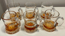Load image into Gallery viewer, Six Amber Bottom Beer Mugs
