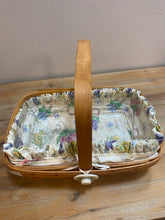 Load image into Gallery viewer, Small Rectangular Floral Longaberger Basket
