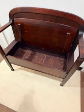 Load image into Gallery viewer, Vintage Wood Bench with Seat Storage
