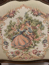 Load image into Gallery viewer, Vintage French Louis XV Armchair with Faux Needlepoint Upholstery
