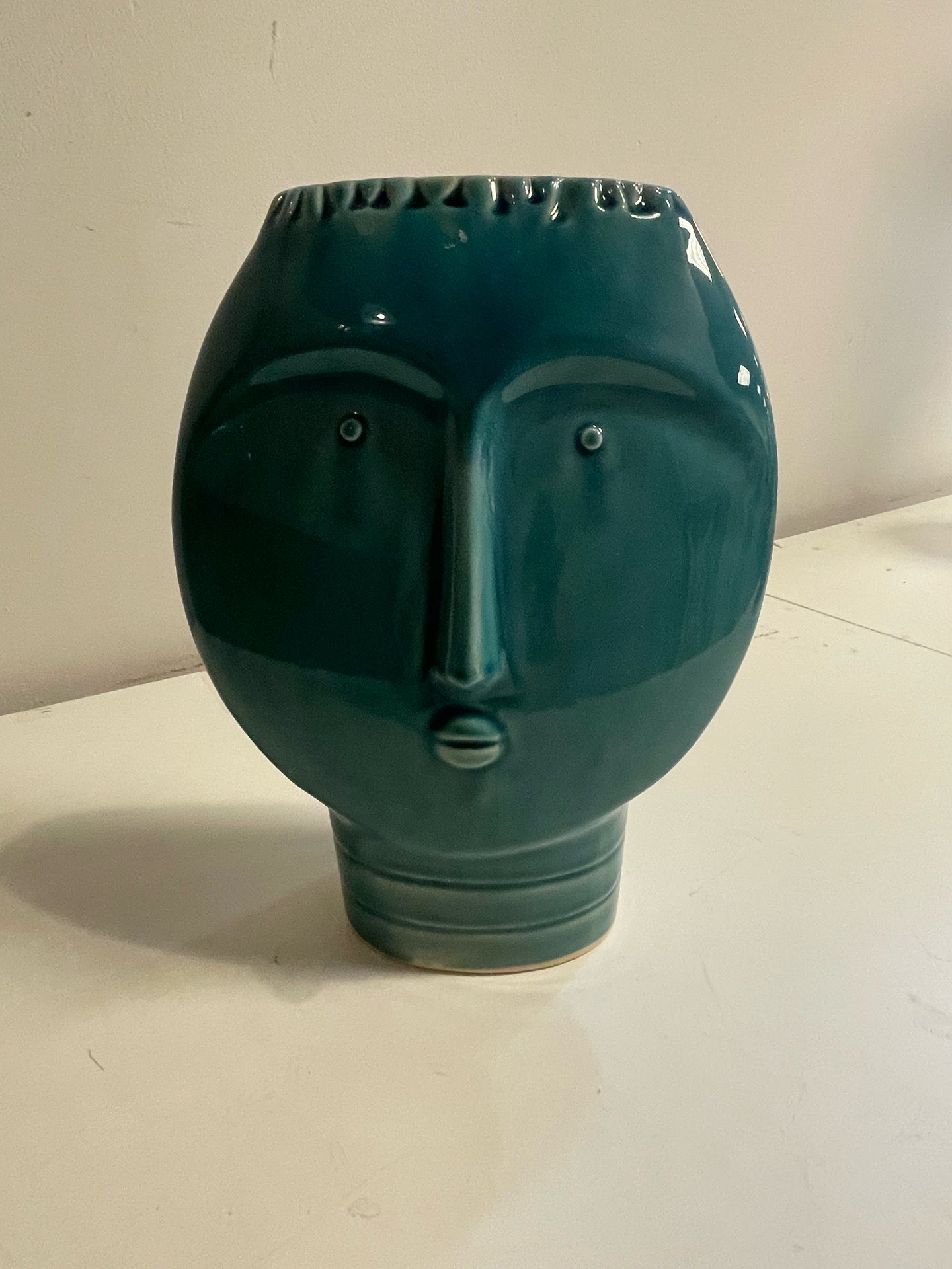 Teal Art Deco Porcelain Face from Tonzai Home