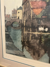 Load image into Gallery viewer, Hand Colored Etching &quot;The Swans of Cassiers&quot; by Hendrick Cassiers, Signed
