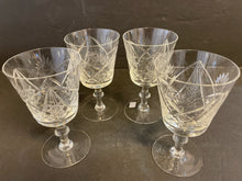 Load image into Gallery viewer, Four Crystal  Wine Glasses
