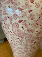 Load image into Gallery viewer, Pink &amp; White Floor Vase from Grandi Maioliche Ficola - Deruta, Italy
