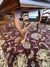 Load image into Gallery viewer, Dining Room Table with Two 18&quot; Leaves, 4 Rush Seat Side Chairs &amp; 2 Arm Chairs from Walter Wabash
