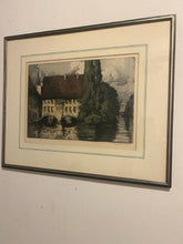 Load image into Gallery viewer, Framed Print of Residence over a Canal, signed
