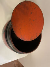 Load image into Gallery viewer, Red and Black Barrel/Table with Lid
