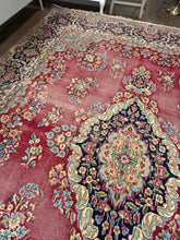 Load image into Gallery viewer, Raspberry, Blue, Green Oriental Area Rug
