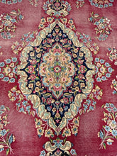 Load image into Gallery viewer, Raspberry, Blue, Green Oriental Area Rug
