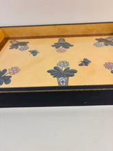 Load image into Gallery viewer, Rectangular Wood Tray with Handles-Butterflies &amp; Flower Pots from Essex Collection

