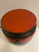 Load image into Gallery viewer, Red and Black Barrel/Table with Lid
